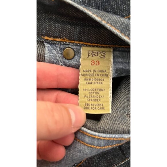 PRPS RAMBLER JAPANESE DENIM STRAIGHT LEG JEANS 33 - Picture 7 of 13